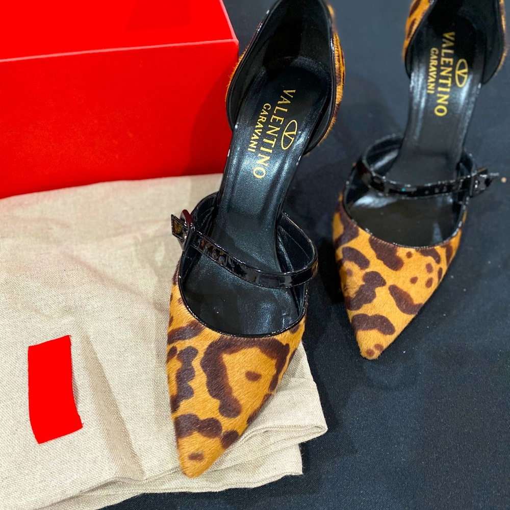 Valentino pointy toe Mary Janes with 3 inch heel
